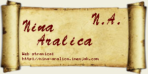 Nina Aralica vizit kartica